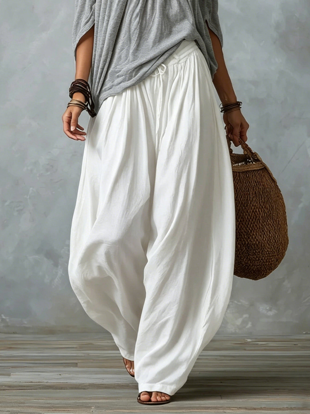 Luna - Outfit Spalle Scoperte e Pantalone Fluido