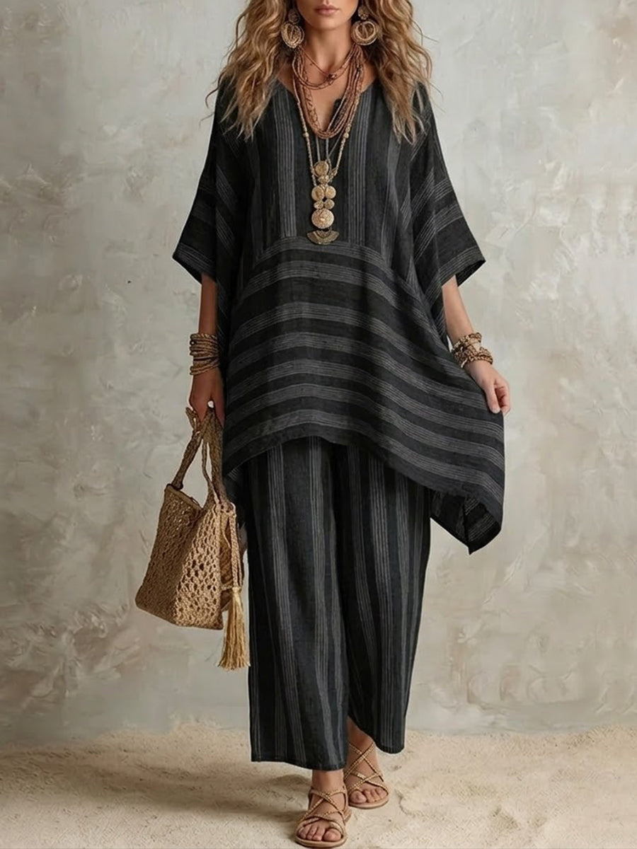 Zahara - Outfit Boho Tunica e Pantalone Palazzo