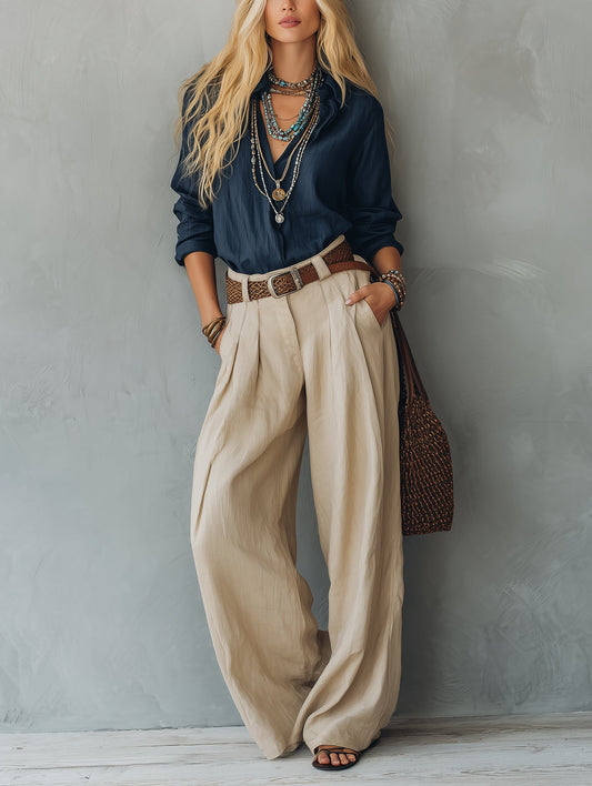 Aitana - Outfit Elegante con Cintura e Pantalone Sartoriale