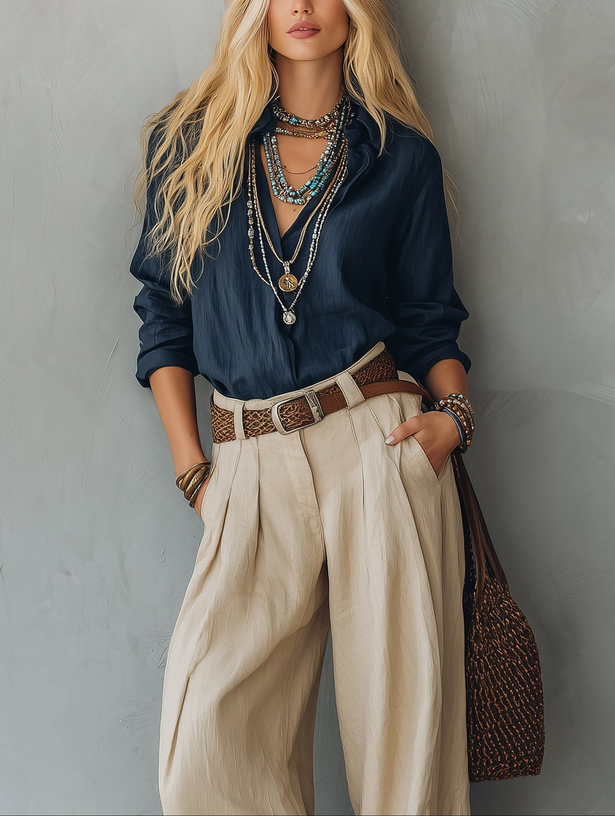 Aitana - Outfit Elegante con Cintura e Pantalone Sartoriale
