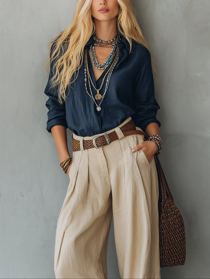 Aitana - Outfit Elegante con Cintura e Pantalone Sartoriale
