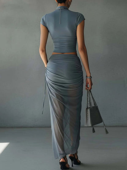 Gabriela - Outfit Moderno con Gonna Drappeggiata in Tulle