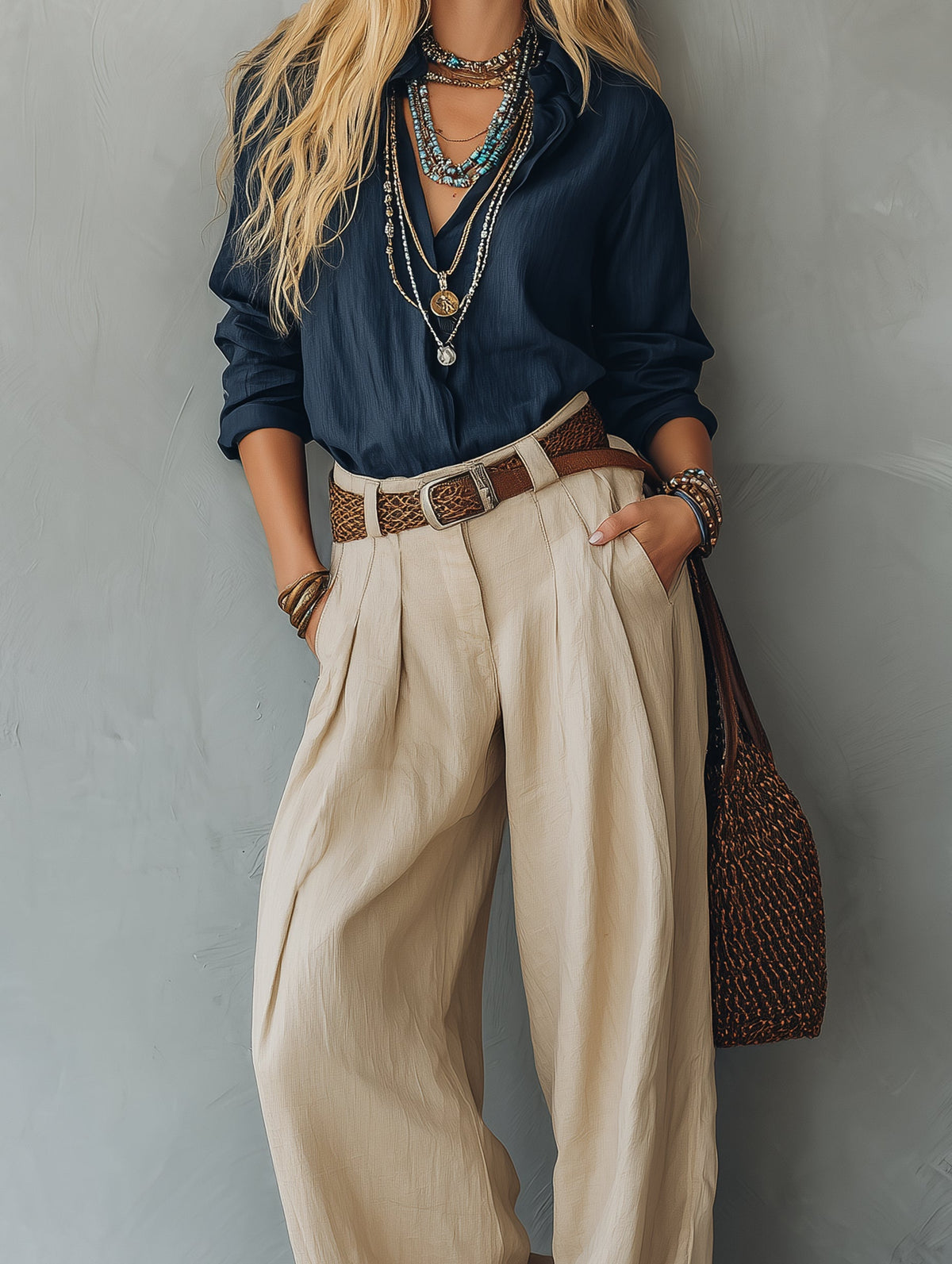 Aitana - Outfit Elegante con Cintura e Pantalone Sartoriale