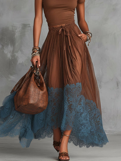 Valeria - Outfit Maxi Elegante con Gonna in Tulle