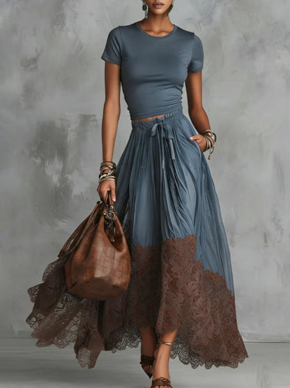 Valeria - Outfit Maxi Elegante con Gonna in Tulle