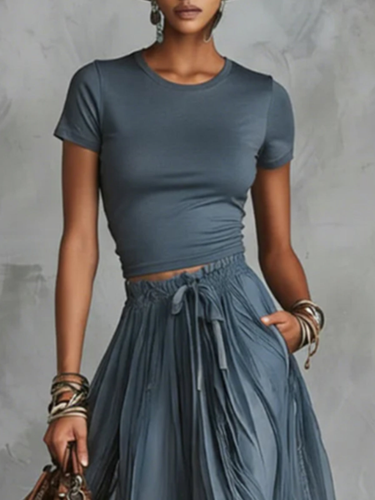 Valeria - Outfit Maxi Elegante con Gonna in Tulle