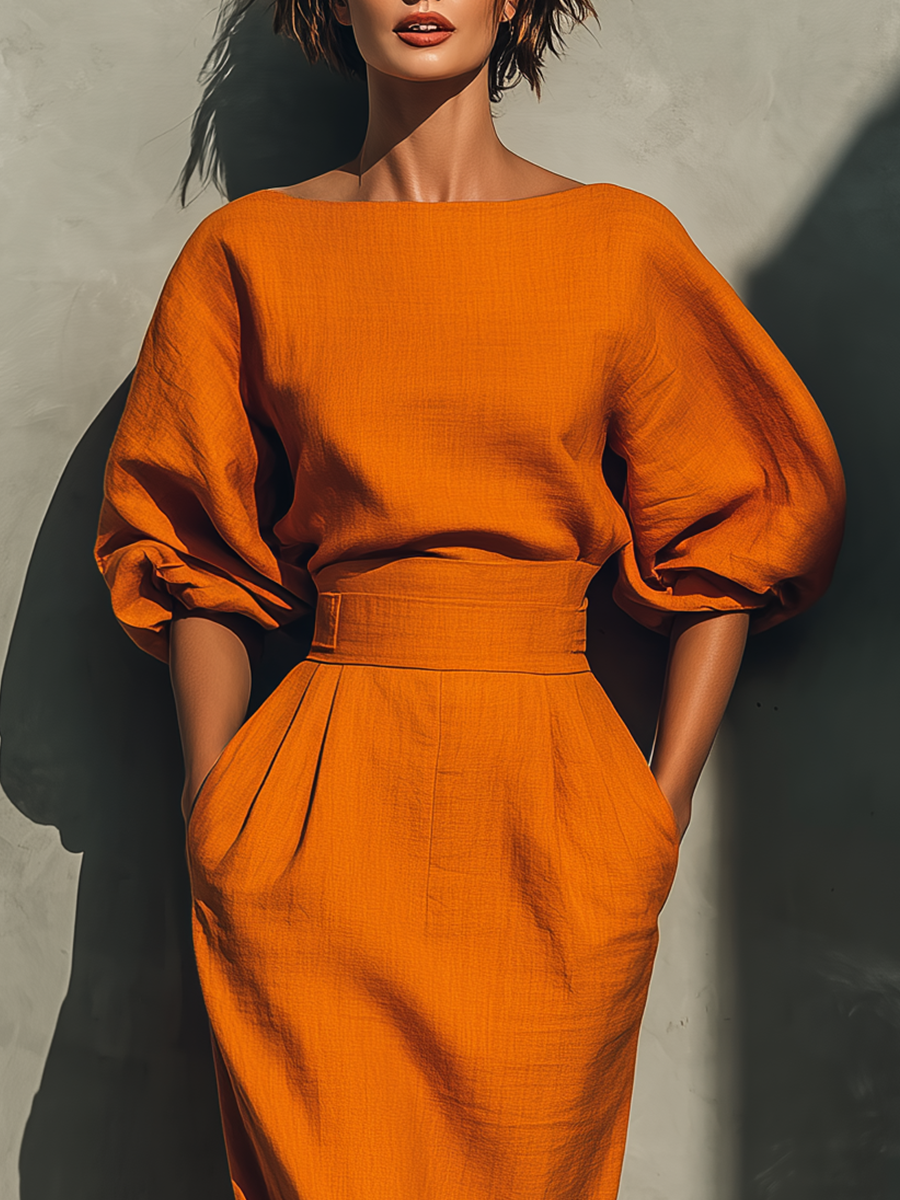 Cassandra - Abito Arancio Soleil