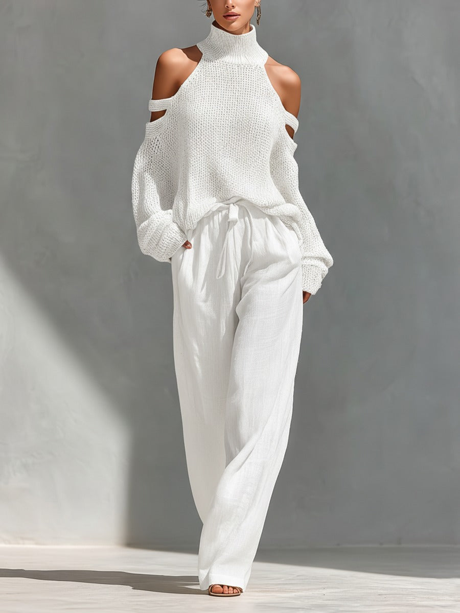 Camila - Outfit Sofisticato in Maglia e Lino