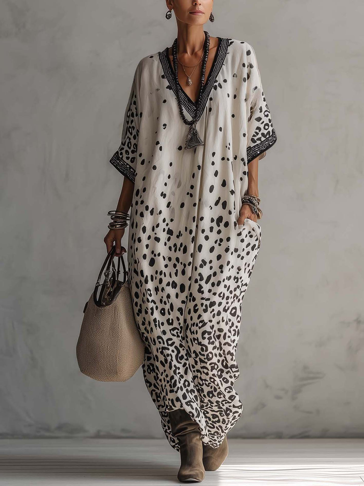 Alexia - Abito Fluido Animal Print