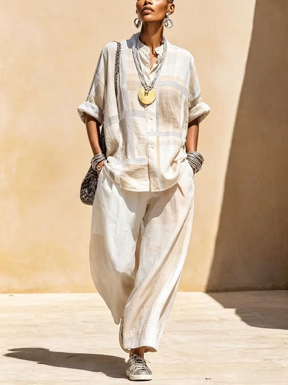 Isolde - Completo da camicia ampia e pantaloni casual