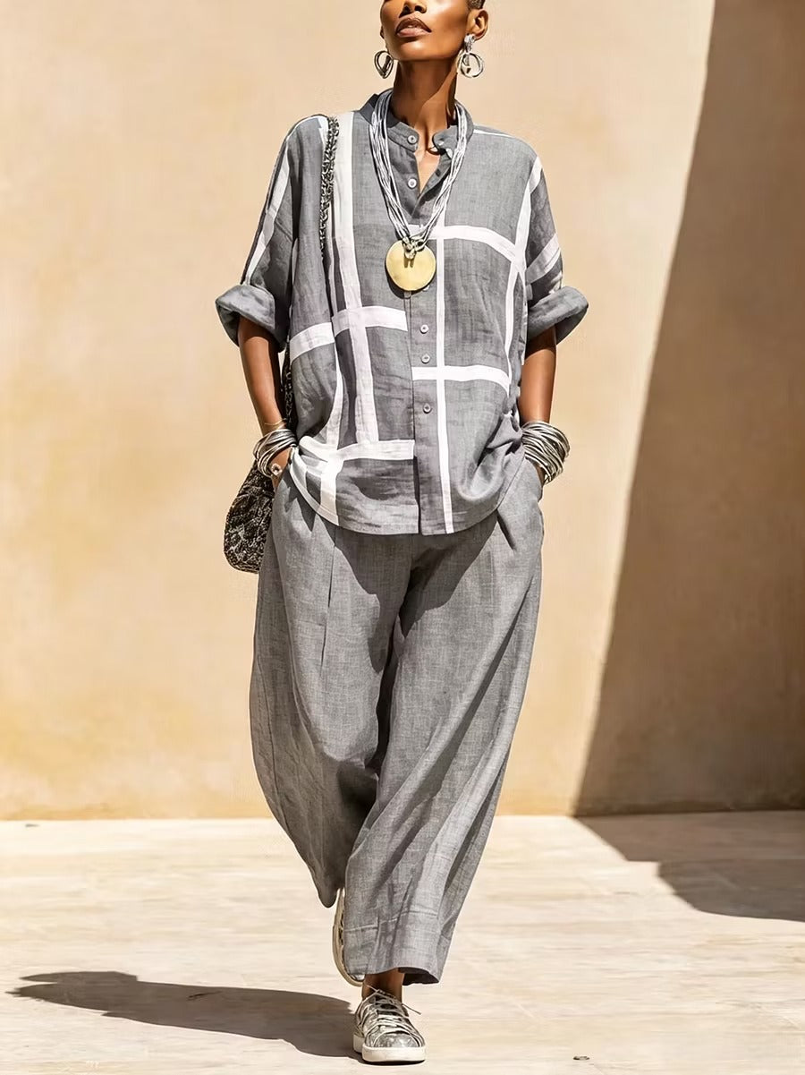 Isolde - Completo da camicia ampia e pantaloni casual
