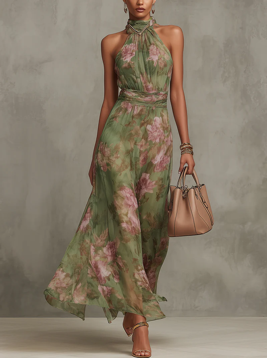 Aria - Abito Maxi Botanico di Eleganza Naturale