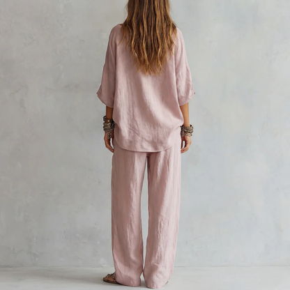 Gabriella - Outfit Spalle Scoperte e Pantalone Palazzo