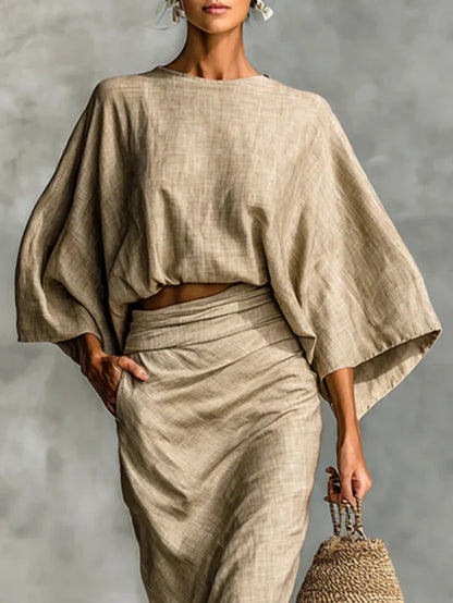 Julia - Outfit Sofisticato con Gonna Midi