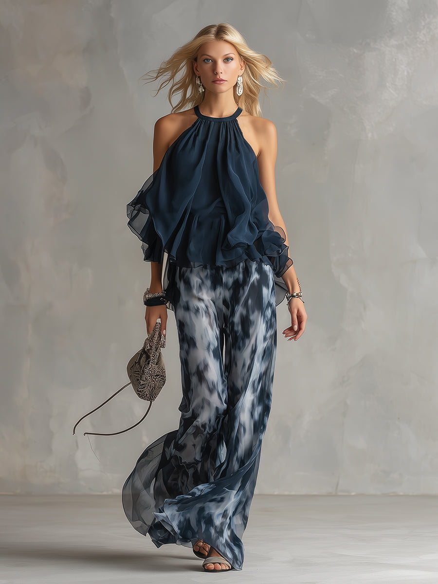 Cataleya - Outfit Spalle Scoperte e Pantalone Fluido