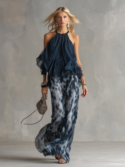 Cataleya - Outfit Spalle Scoperte e Pantalone Fluido