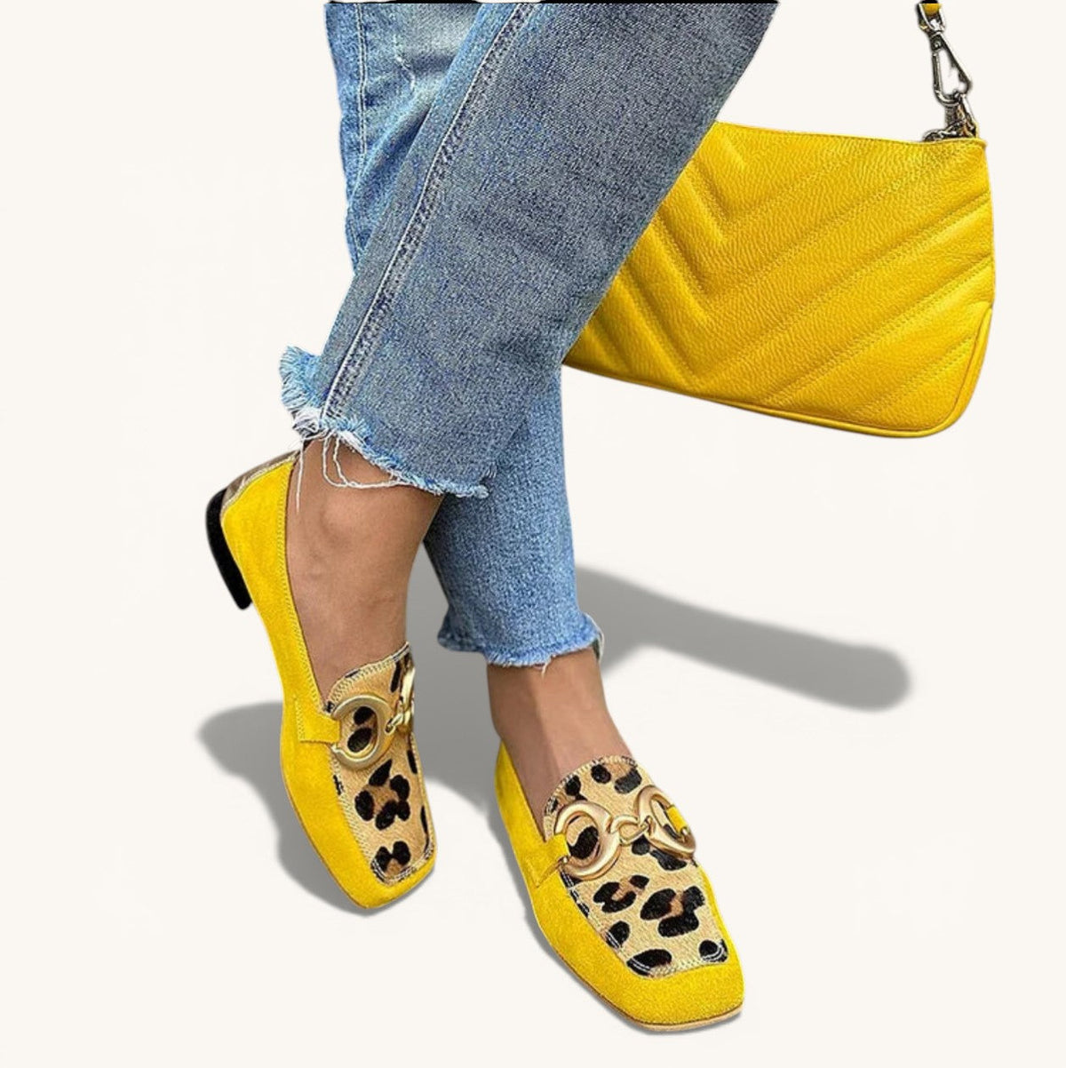 Assunta | Mocassini con stampa animalier