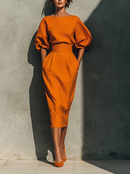 Cassandra - Abito Arancio Soleil