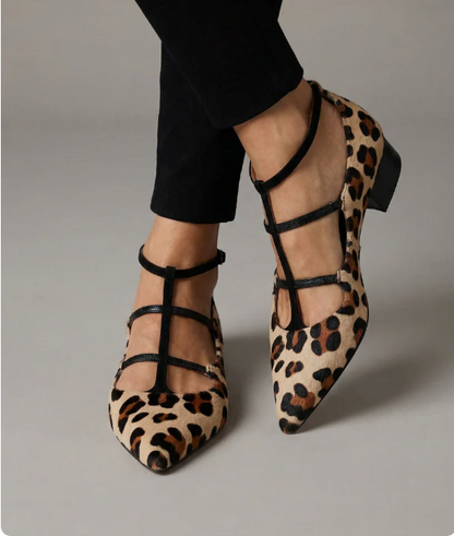 Franca | Scarpe con tacco e cinturino leopardato