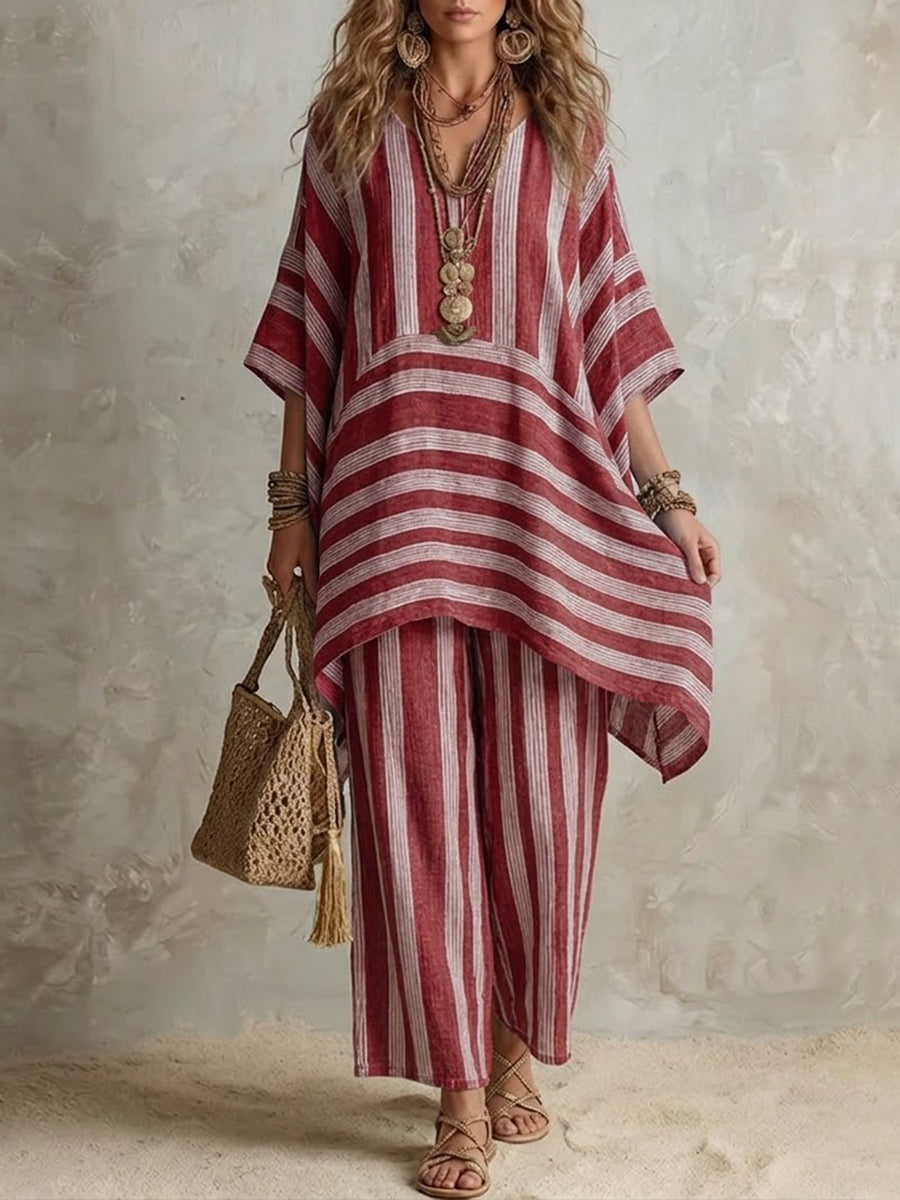 Zahara - Outfit Boho Tunica e Pantalone Palazzo