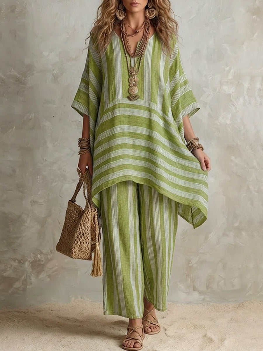 Zahara - Outfit Boho Tunica e Pantalone Palazzo