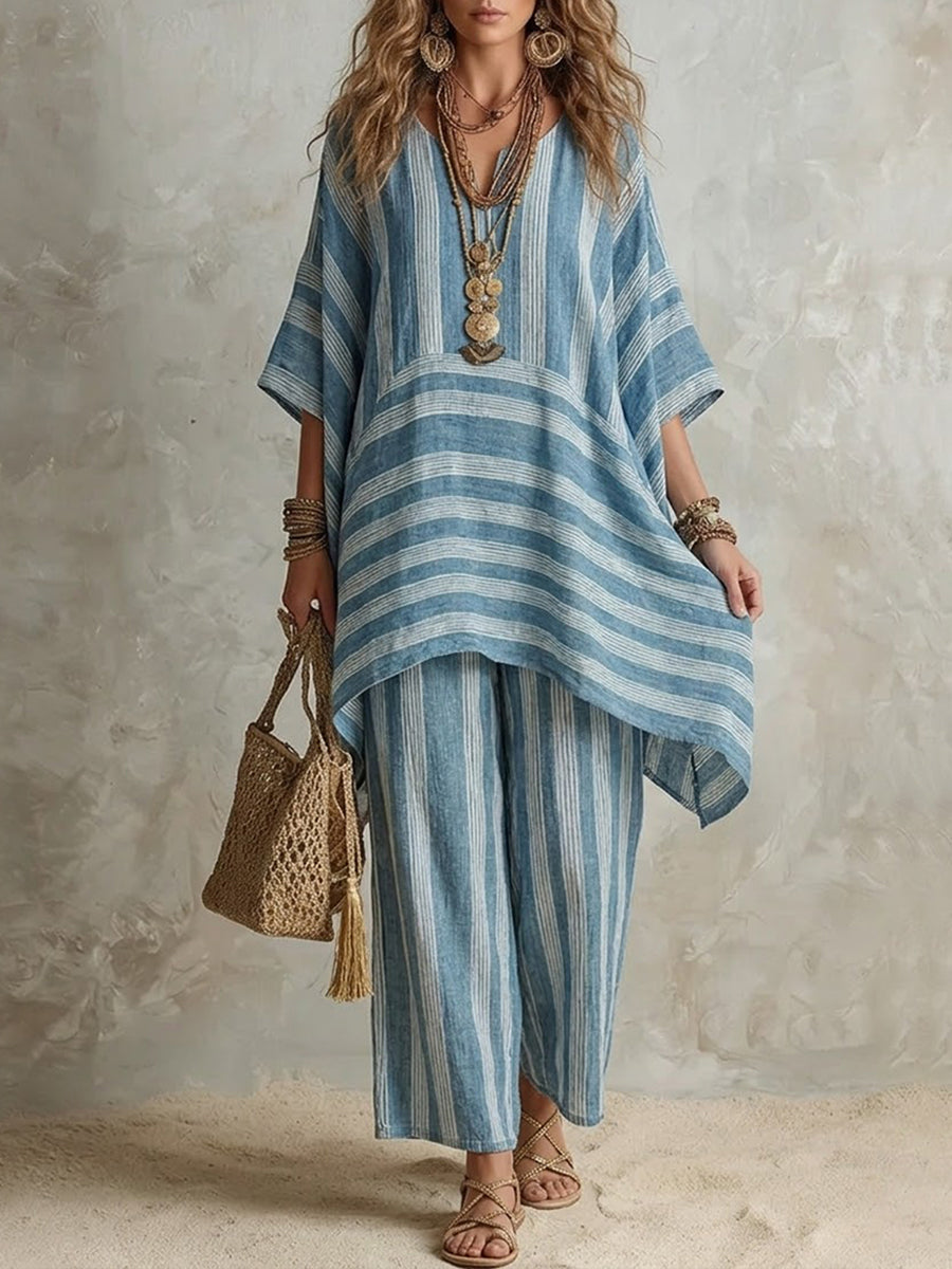 Zahara - Outfit Boho Tunica e Pantalone Palazzo