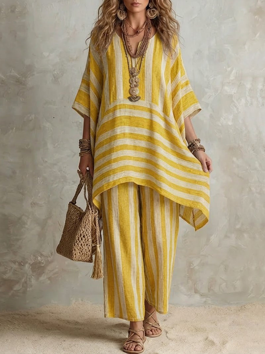 Zahara - Outfit Boho Tunica e Pantalone Palazzo