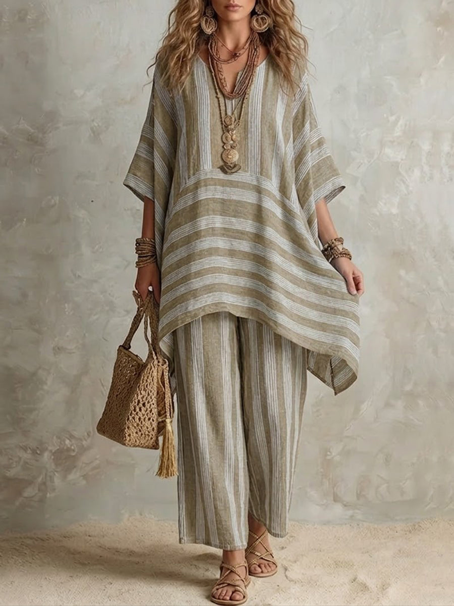 Zahara - Outfit Boho Tunica e Pantalone Palazzo