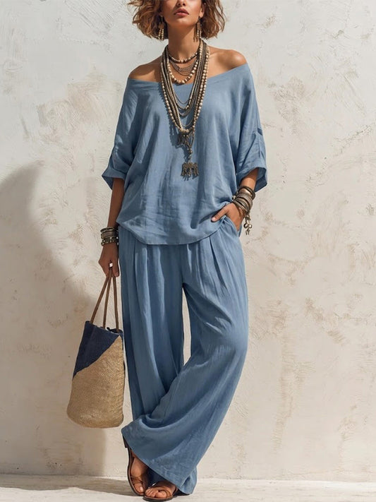 Amaia - Outfit Fluido Essenza Mediterranea